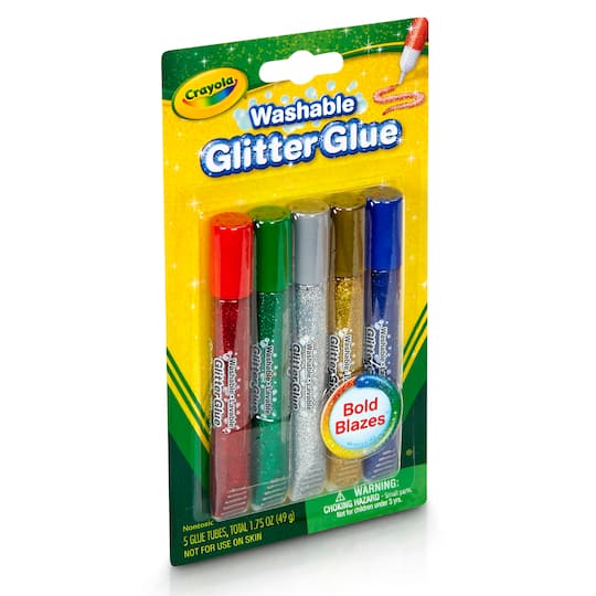 6 Packs: 6 Packs 5 ct. (180 total) Crayola® Bold Washable Glitter Glue